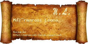 Mármarosi Leona névjegykártya